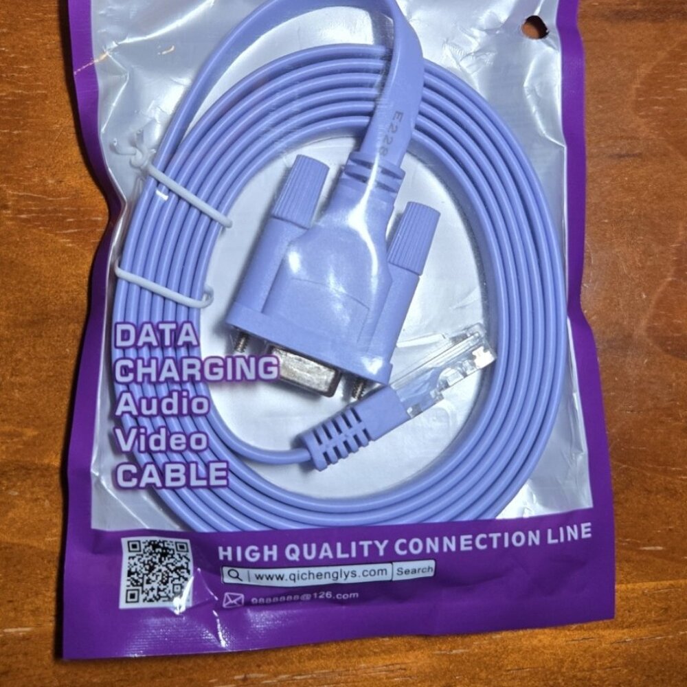 Cisco Console Cable 9-pin DB9 Female Serial RS232 Port to RJ45 Male 1.8M